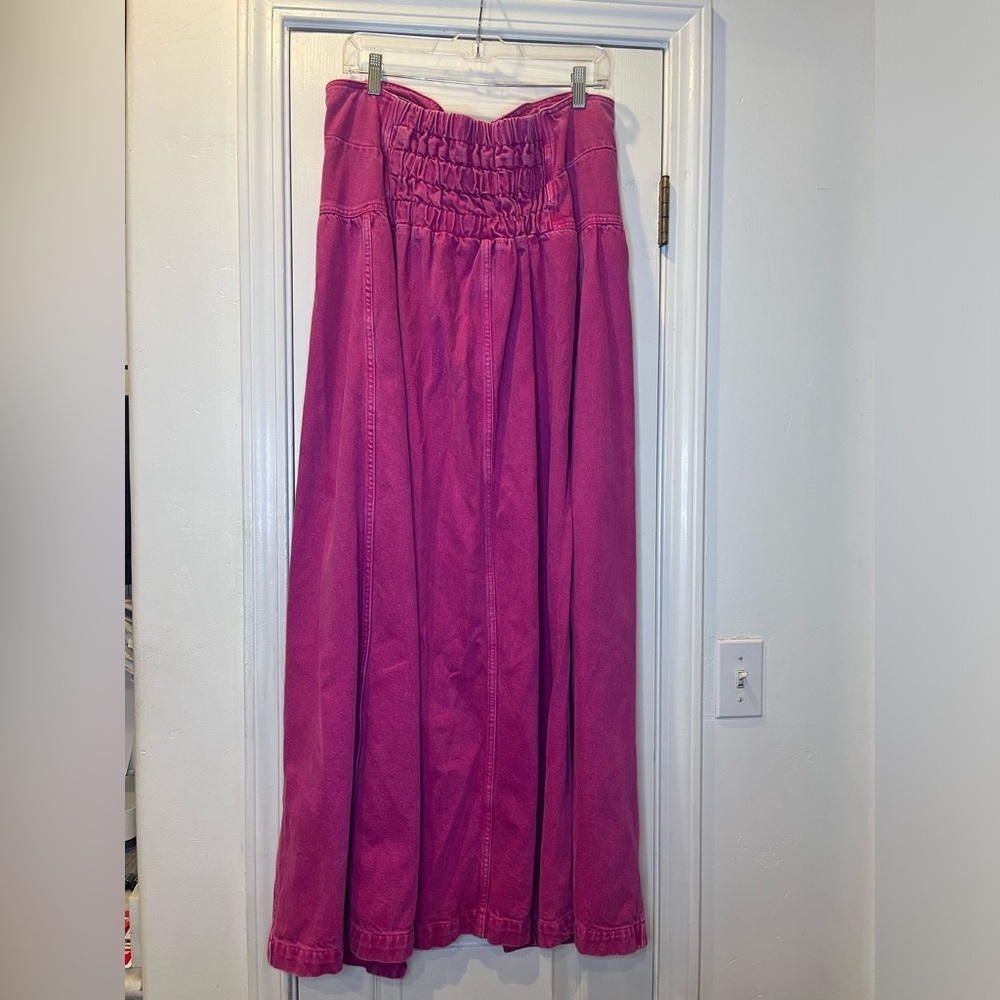 Nanushka • Strapless Dark Pink Denim Dress • Size XL • 🩷 - Picture 2 of 6